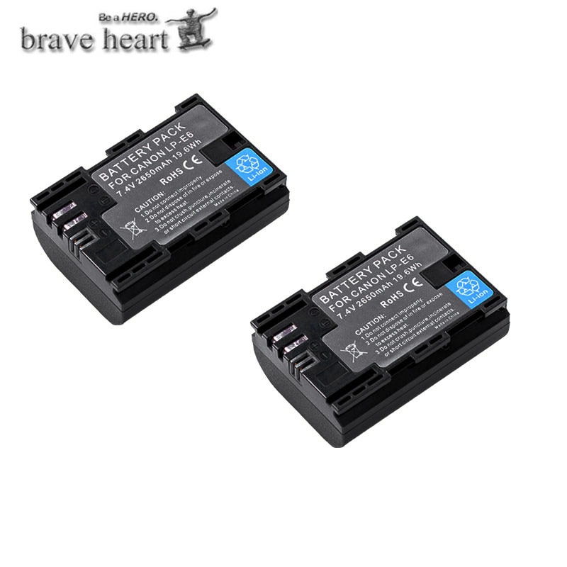 4pcs Full code bateria LP-E6 LPE6 LP E6 Batteries + LCD DUAL charger For Canon 5D Mark II Mark III 6D 7D 60D 60Da 70D 80D DSLR