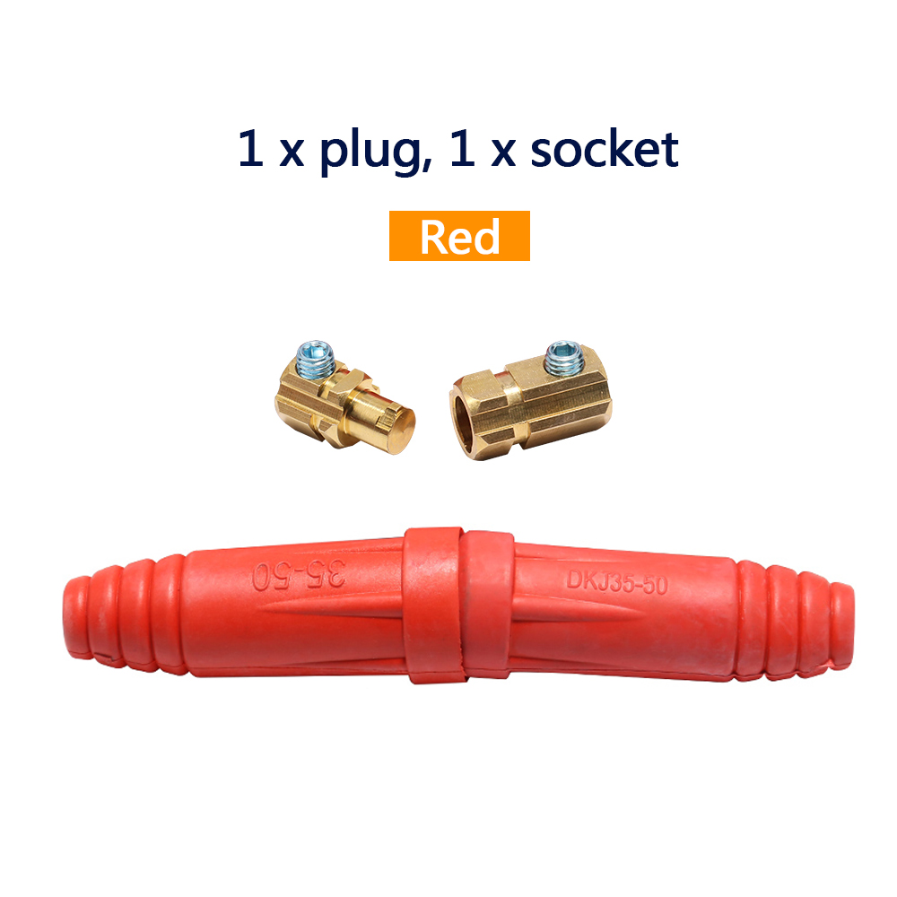 Tig Mig 1Pair Rapid Fitting Europe Welding Machine Cable Connector Quick Connector Welding Machine Plug DKJ10-25 35-50 50-70