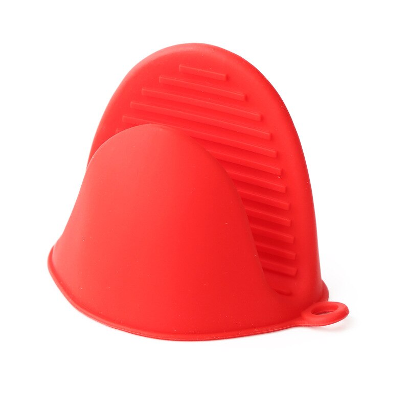 Manoplas calientes para horno, almohadilla aislante para microondas, utensilios de cocina, engrosados, aislantes del calor, 1 unidad: One Piece-Red