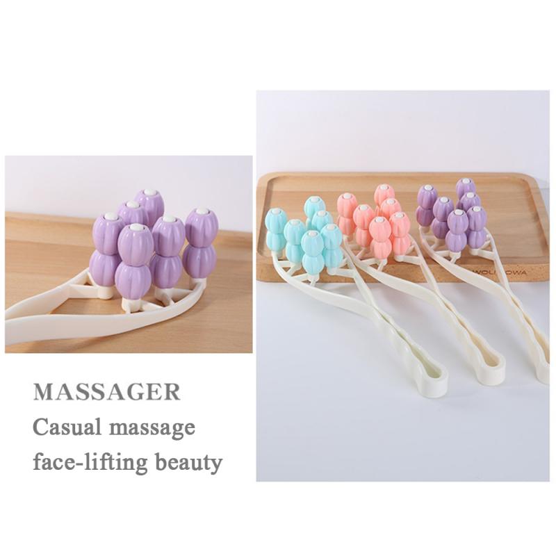 Face Lift Up Slimming Flower Shape Anti Wrinkle Improve Relaxation Facial Massager Rollers Manual Portable Cosmetic Makeup Tools
