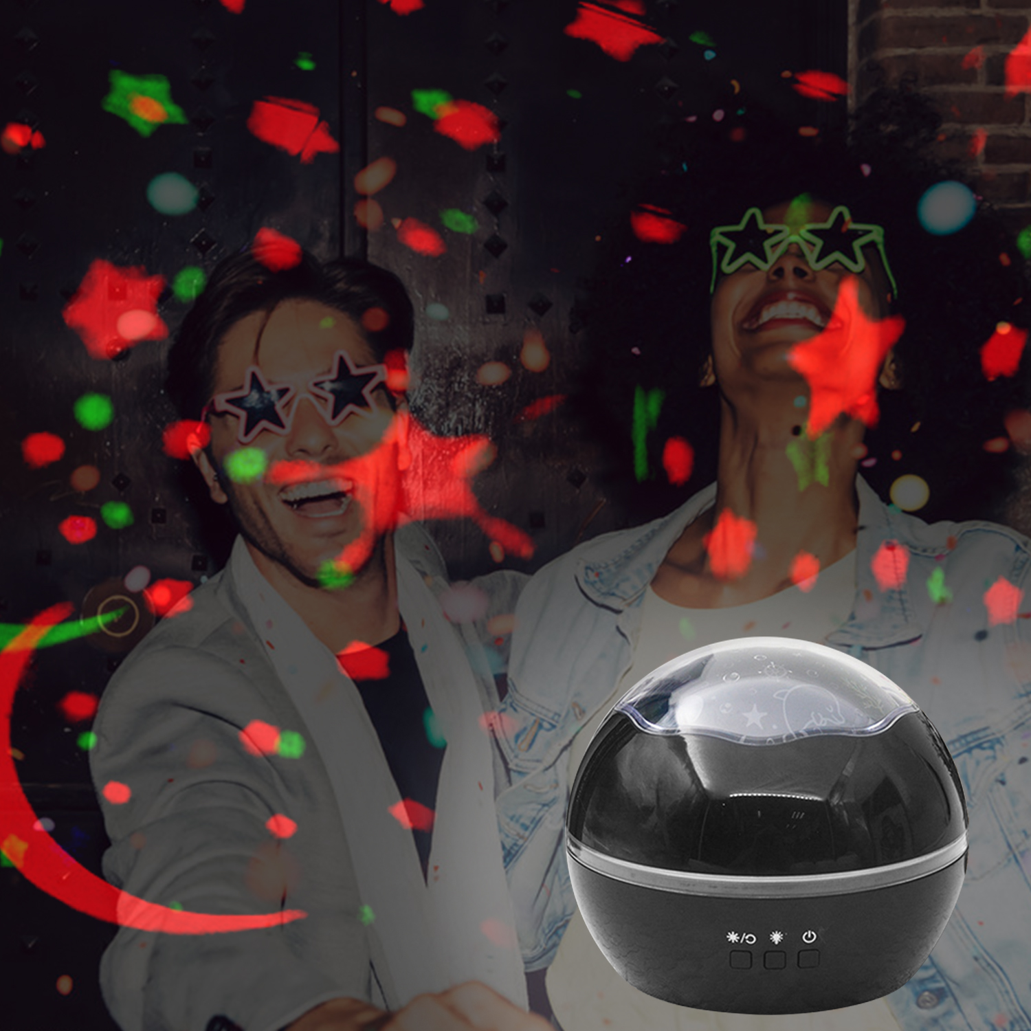 Gosear Romantische Roterende Projector Night Light Lamp met 8 Lichtstanden voor Home Decor Verjaardag Kerst Valentijnsdag