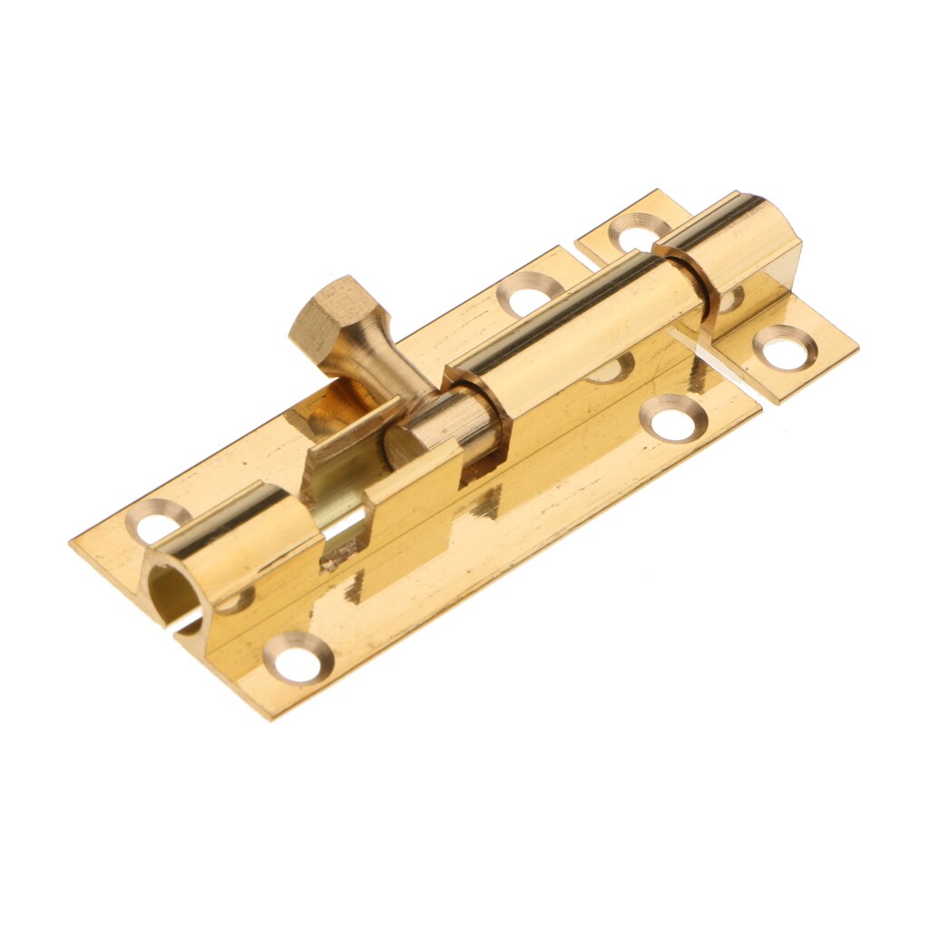 Brass Door Slide Catch Lock Bolt Latch Barrel Home Safety Hardware With Screws