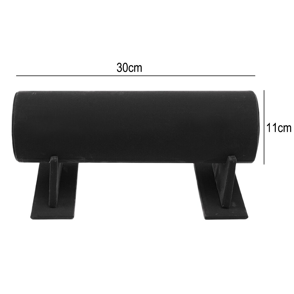 BLUELANS Jewelry Display Stand - Velvet Headband Holder - 30cm Cylinder Organizer - Black, Grey, Rose Red