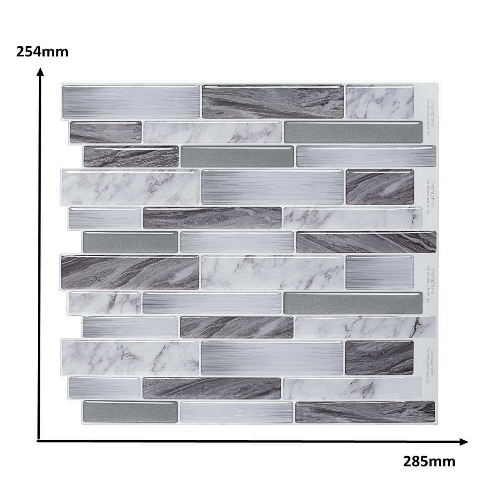Carrara Subway Backsplash Tile peel and stick Self Adhesive Wall Decor Sticker DIY Kitchen Bathroom Home Vinyl Wallpaper 1 Sheet: 27068