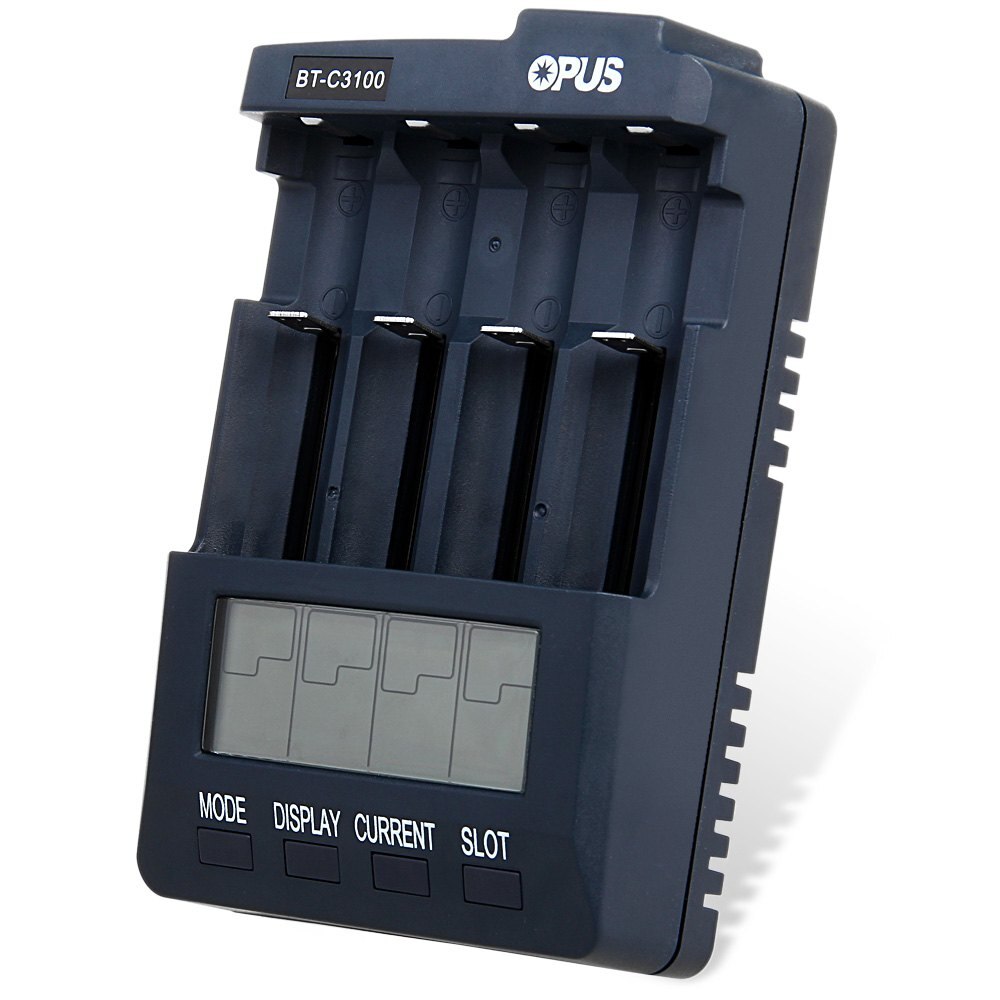 Opus BT C3100 Smart Digitale Intelligente 4 Slots LCD Battery Charger Compatibel Li-Ion NiCd NiMh AA AAA 10440 18650 Batterijen EU