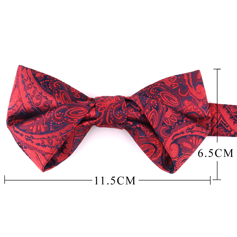 Pajarita de satén para hombre y mujer, pajarita de para novio, corbatas para adultos, de boda de Cachemira