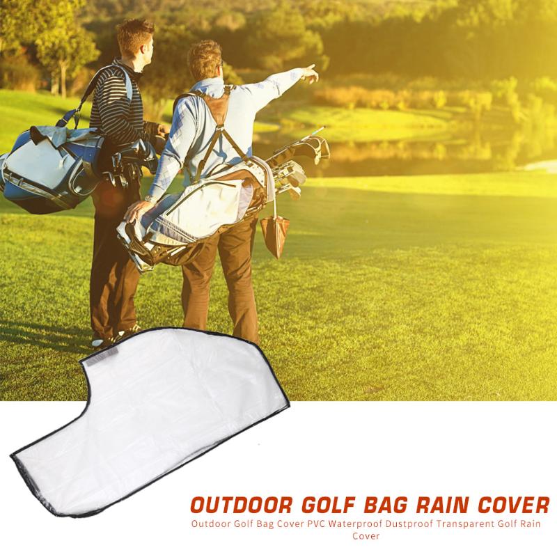 PVC Golf Bag Cover Outdoor Waterproof Dustproof Transparent Golf Bag Cover Rain Cover Protector Supplies