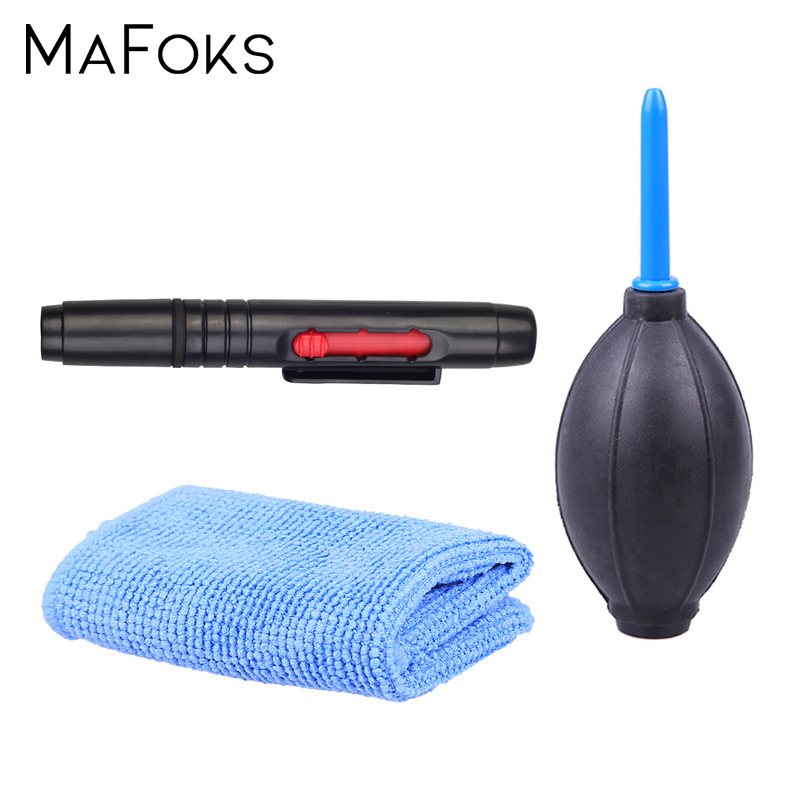 3 in 1 Portable Camera Clean Kit Cleaning Cloth Camera Cleaner Pen Air Blaster Blower Accessory Set for Camera Keyboard Phone