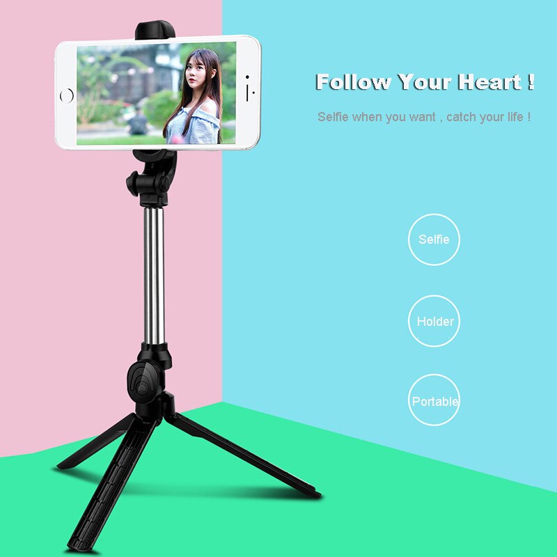 Trépied sans fil de bâton de Selfie de Bluetooth avec la télécommande pour l'iphone Huawei