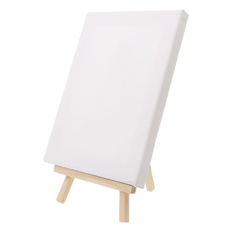 1 Set Wood Easel Advertisement Exhibition Display Shelf Holder Painting Stand and Canvas Art Painting Drawing Supply