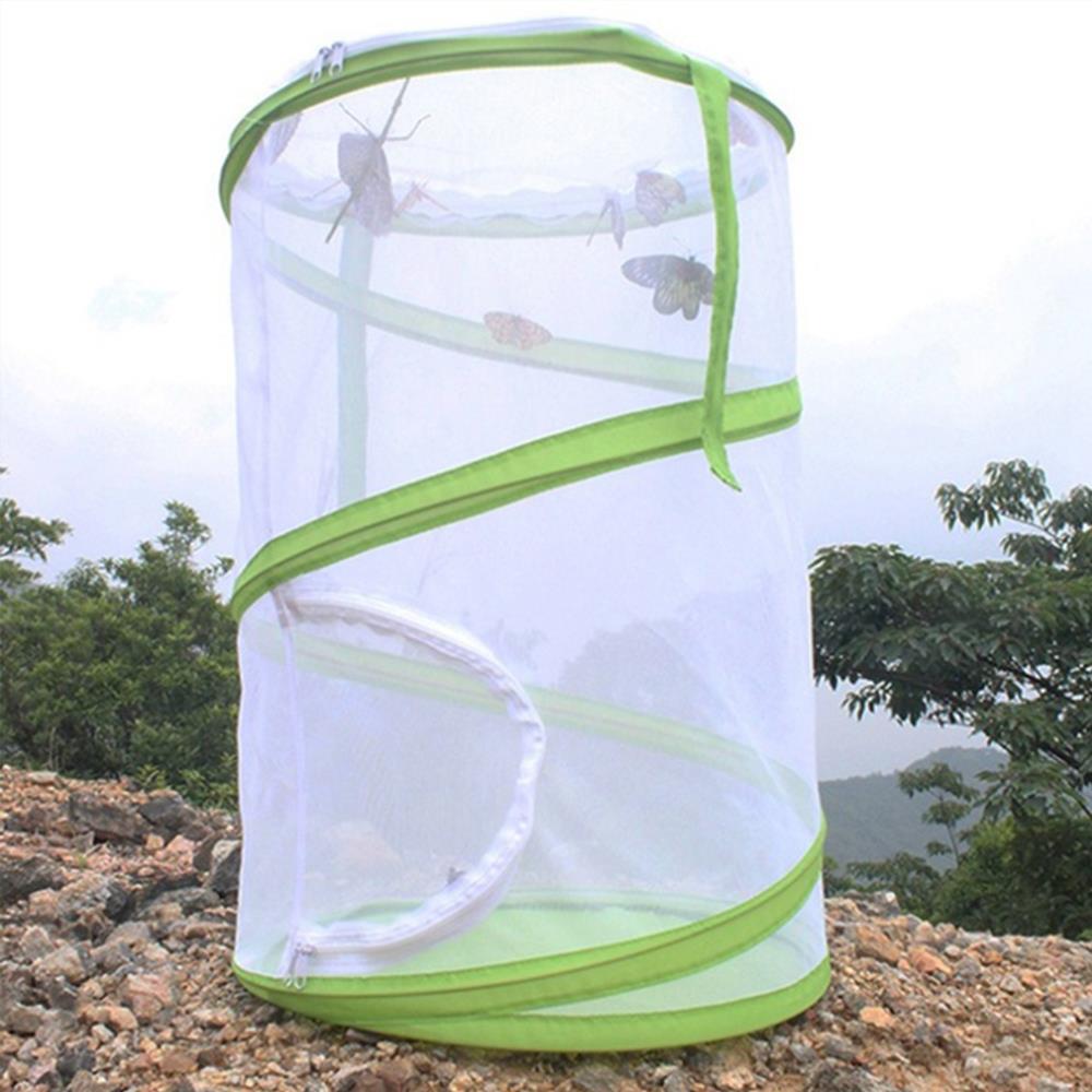Insect Habitat Cage Green 35*50cm Large Butterfly Habitat Cage Mesh Kids Extendable Butterfly Kids Extendable Insect Camp