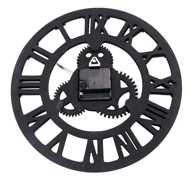 Industrial Style Wall Clock Retro Industrial Gear Wall Clock Decorative Industrial Wall Clock 30cm 40cm 50cm (Without Battery)