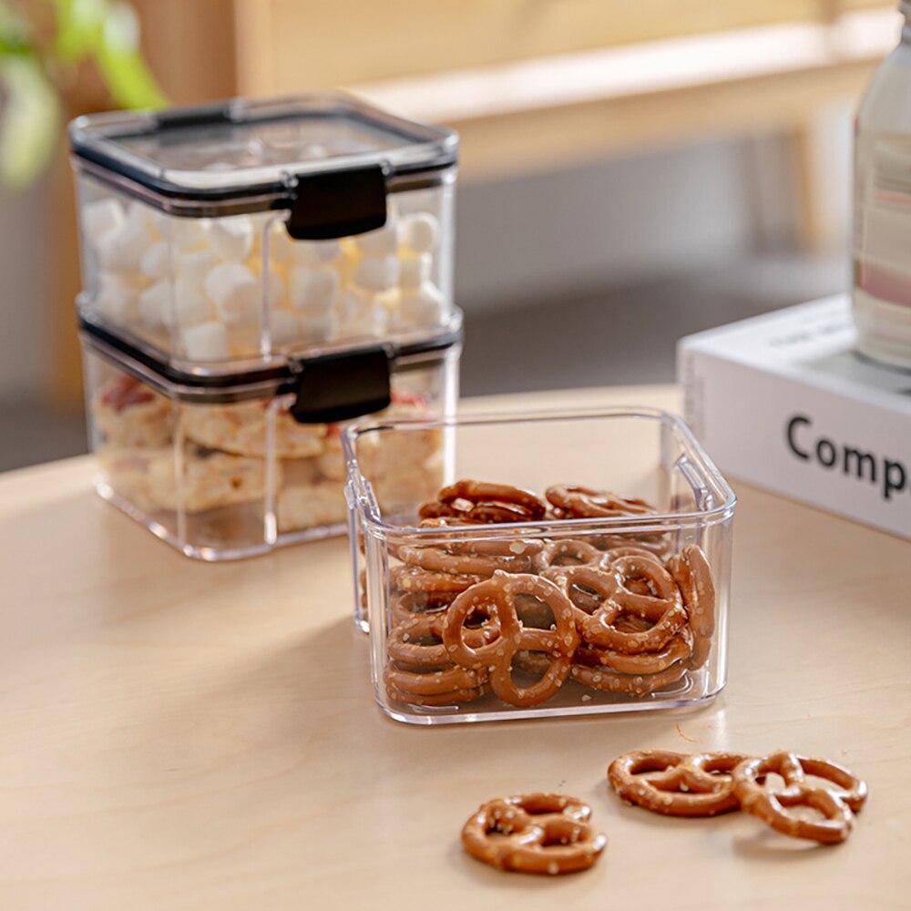 1800/1300/700ml/460ml Food Storage Container Kitchen Refrigerator Noodle Box Multigrain Storage Tank Transparent Sealed Cans