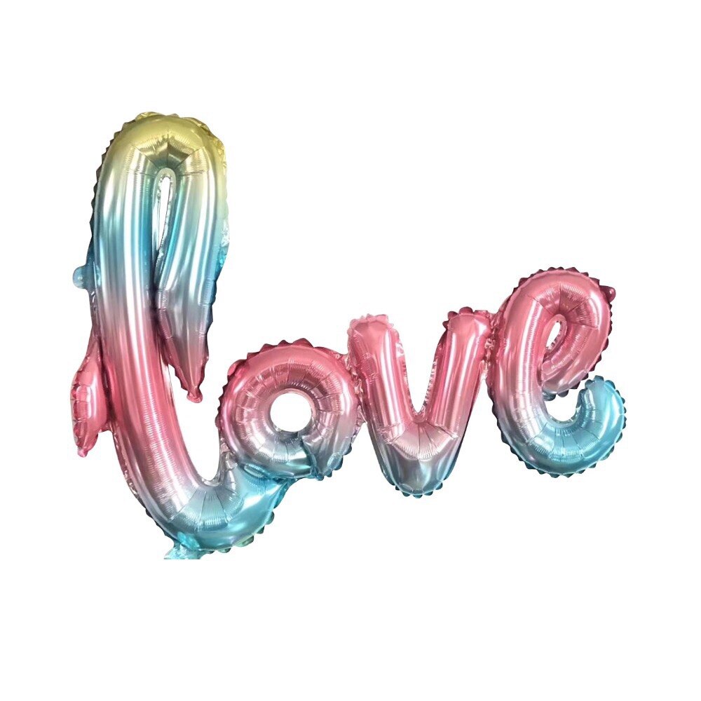 1pcs Rainbow Number Balloons Gradient Heart Star Love Happy Birthday Balloons for Birthday Baby Shower Anniversary Wedding Party