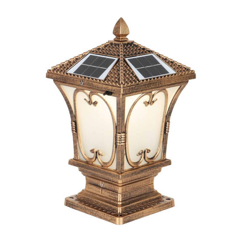 D200 Solar energy pillar lamp outdoor waterproof garden lamp household gate post wall lamp garden villa outdoor gate lamp
