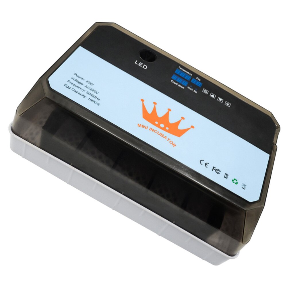 1 PC 15 Eggs Incubator Bird Poultry Egg Automatic Duck Chicken Incubator Turner Hatching Tool Box Hatcher