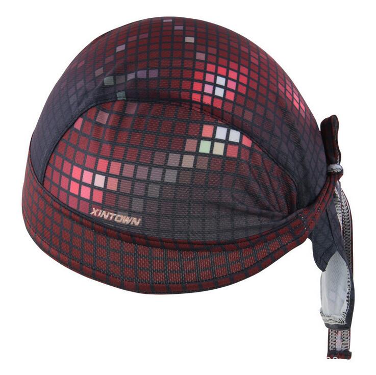 CKAHSBI Outdoor kolarstwo sportowe czapka Quick Dry pałąk rower jazda bandany szalik lato kobiety mężczyźni czapka do biegania nakrycia głowy: Flash Grid