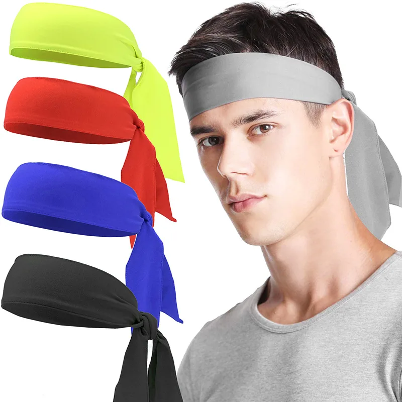 Banda elástica deportiva de Color para tenis, Unisex, hombres, mujeres, niños, niñas, adolescentes, diadema para gimnasio, Fitness, Yoga, bandas para el cabello, sombreros atléticos