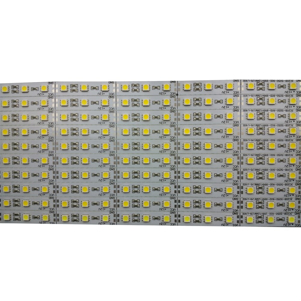 2pcs 50cm5050 SMD RGB color 12V led strip rigid light hard bar Aluminum case ceiling Kitchen lights factory industrial