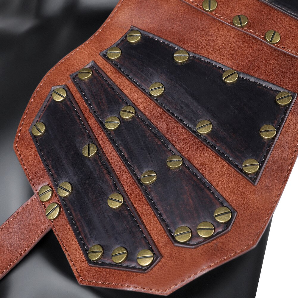 Brassard de Steampunk en cuir PU, gaine d'armure Vintage, Corset Cosplay, accessoires de Costume