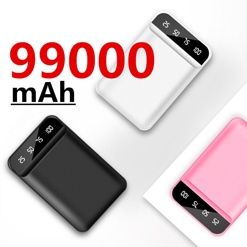 Mini Power Bank 99000Mah Snel Opladen Power Bank 99000Mah Draagbare Externe Batterij Oplader Voor Iphone Xiaomi