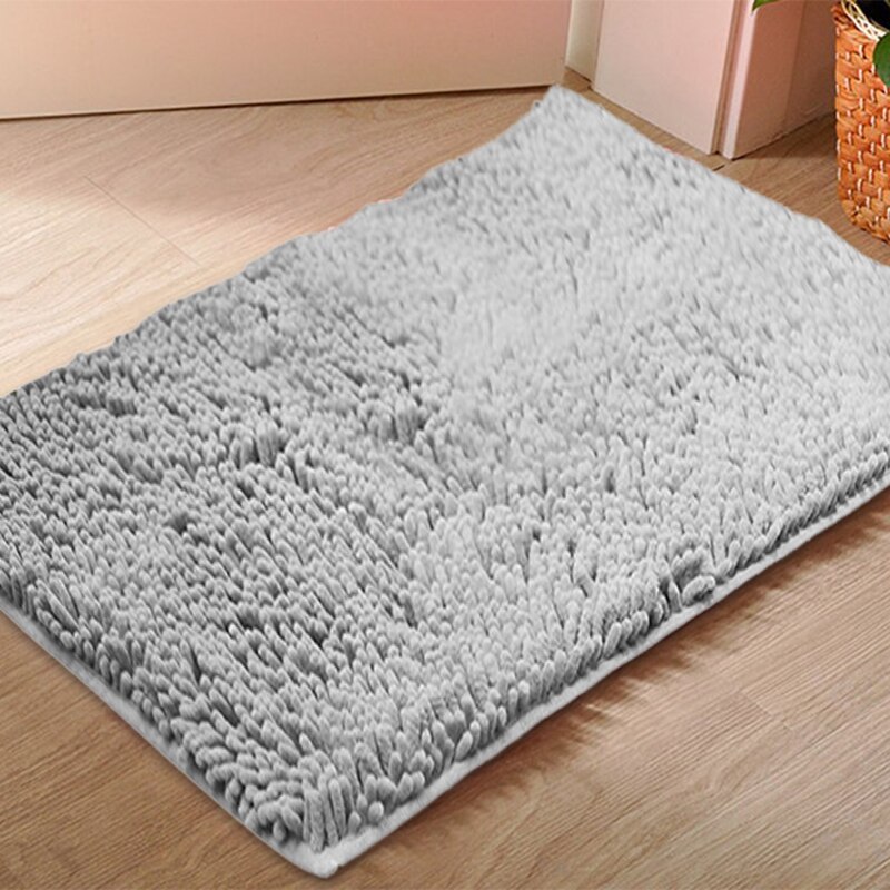 Anti-slip Bathroom Mat Microfiber Soft Bath Rugs Door Feet Mat Absorbent Doormat Kitchen Rug Shaggy Chenille Carpet K802