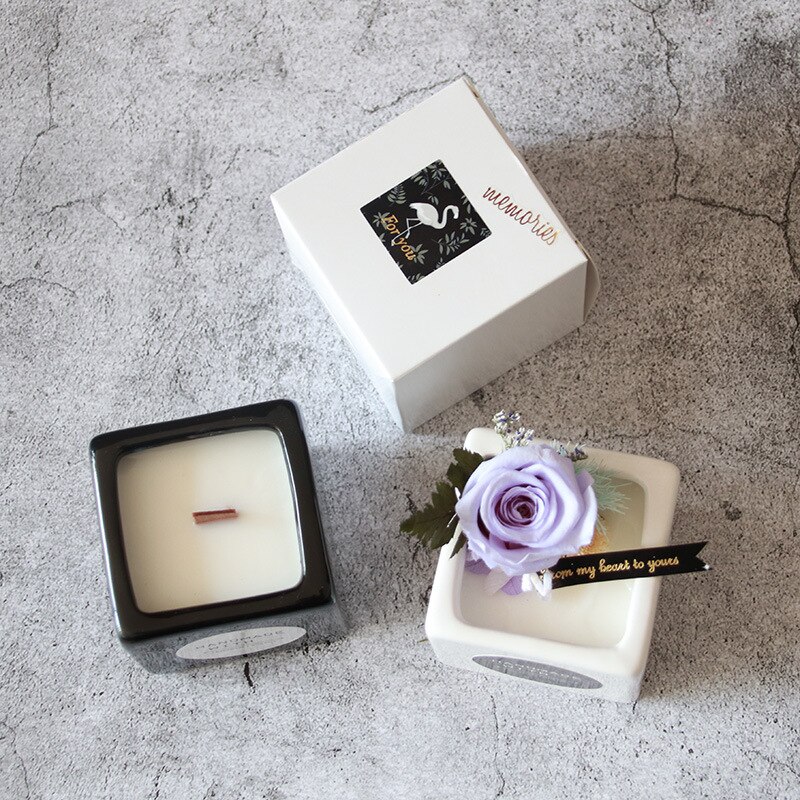 Taza de vela vacía DIY, contenedor de cera blanca y negra, vela de cerámica, taza, candelabro de aromaterapia, frascos de velas de feliz cumpleaños