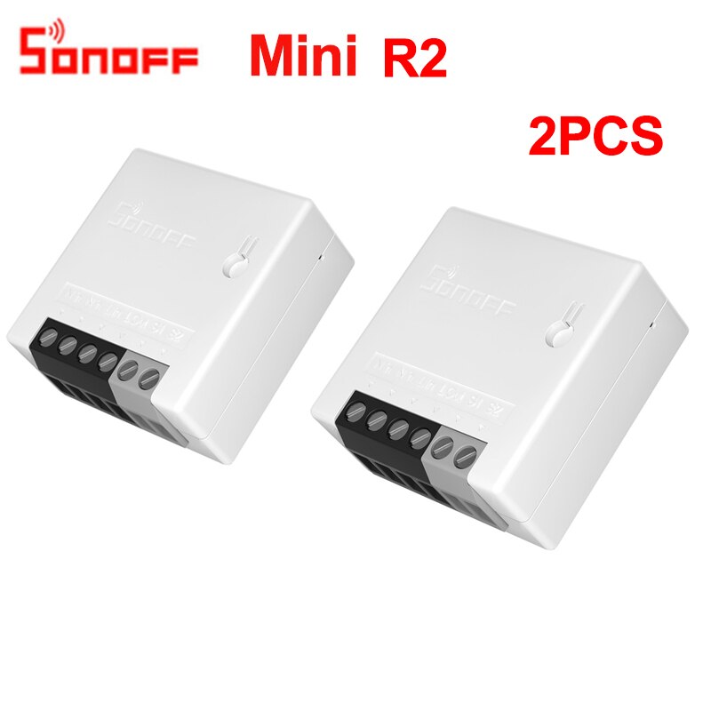 Sonoff mini tovejs smart switch wifi timer diy lyskontakt smart home fjernbetjening via ewelink arbejde med alexa google hjem: 2 stk mini