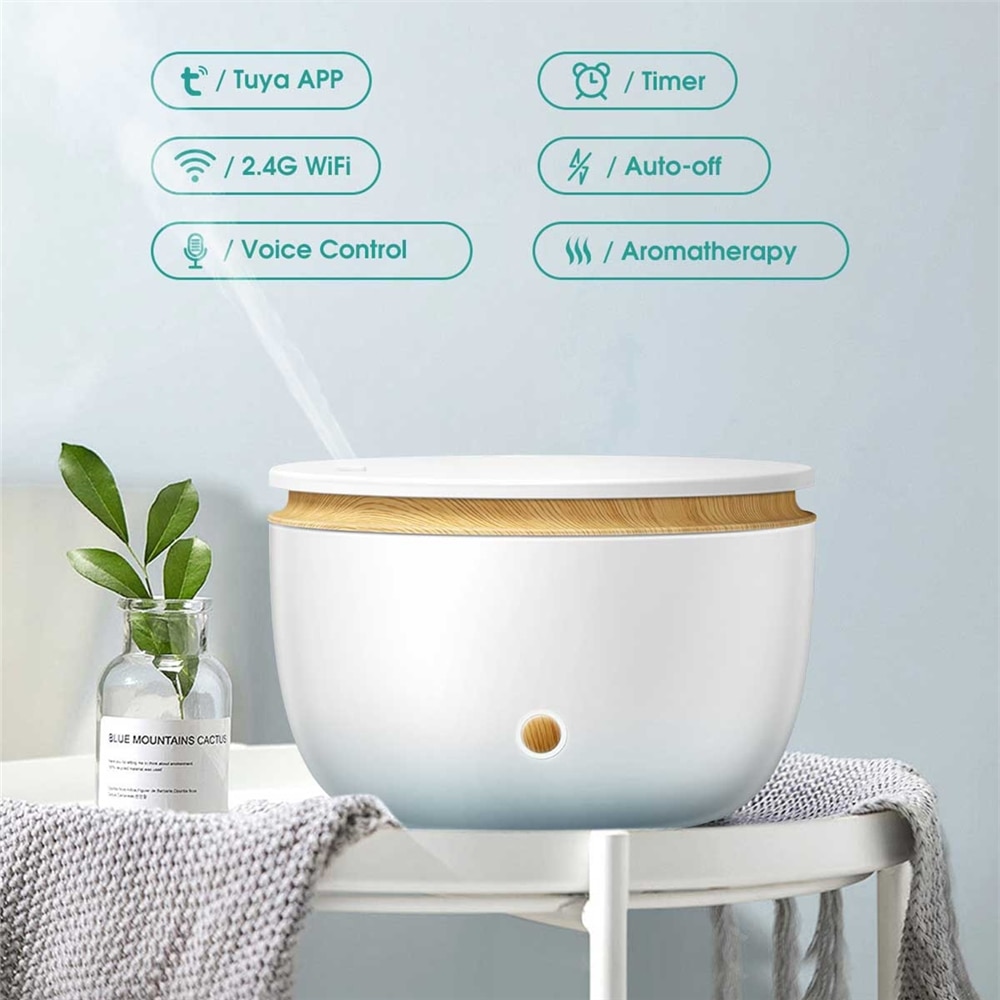 Gxdyfuzor inteligentny dyfuzor olejków eterycznych 500ML Alexa rozpylacz zapachów ultradźwiękowy nawilżacz powietrza WiFi kontrola aplikacji rozpylacz zapachów