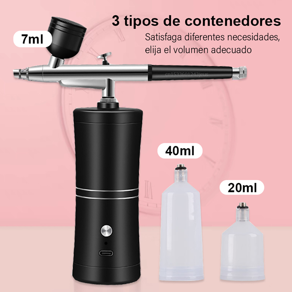 Aerógrafo portátil con compresor para uñas, aerógrafo para pintura de pasteles, manualidades, arte de uñas