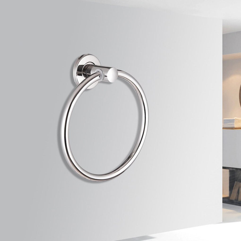 Muur Gemonteerde Handdoek Badkamer Opbergdoos 16 Cm Ronde Handdoek Rack Rack Gratis Van Gaten Geen Schade de Muur Installeren