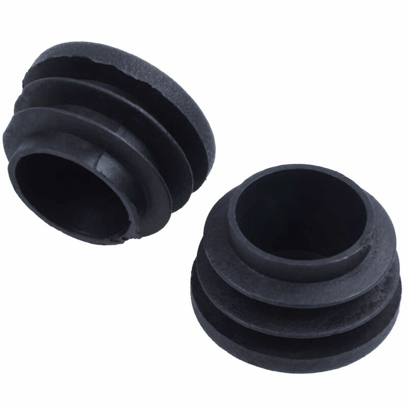 2 Stuks 25Mm Dia Plastic Ronde Blinde End Cap Zwart: Default Title
