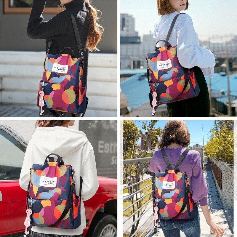 frauen Rucksack PU Leder Rucksack Reise Schulter Tasche Mädchen Anti-Diebstahl Bunte Rucksack Für Teenager tasche