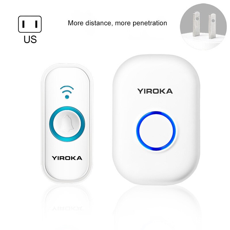 Long Distance Four-level volume adjustment Multiple polyphonic music Doorbell Wireless Doorbell Smart Remote Control Doorbell: US