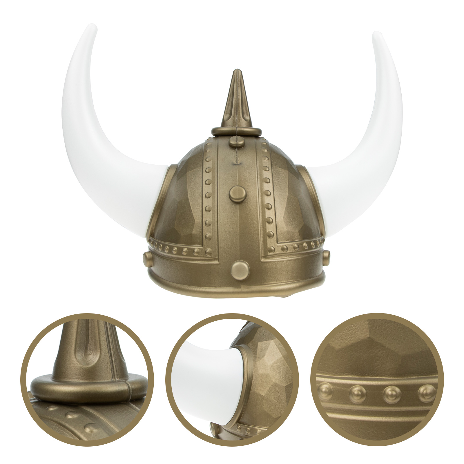 Viking Horn Hat Helmets for Adults Beer Masquerade Decor Plastic Ox Man Costume Women: Red