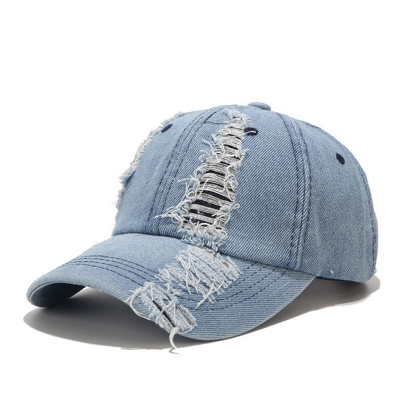 frühling Und Herbst Getragen Denim Cap Sommer Outdoor Freizeit Visier Hut Trend Loch Baseball Caps Hip Hop Sport hüte: C