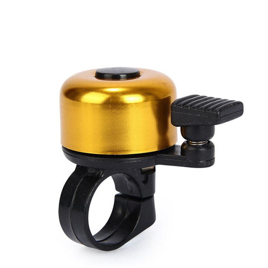 Bicycle Bell For Safety Cycling Colorful Bicycle Handlebar Metal Ring Black Bike Bell Horn Sound Alarm: Gold