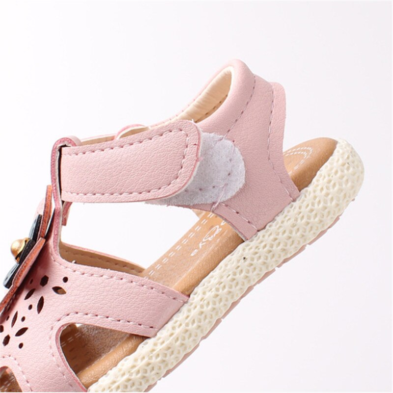 Baby Girls Shoes Summer Flower Sandals Toddler Kids Shoes For Girls Princess Hollow out Soft Leather Tenis infantil Size 15-25