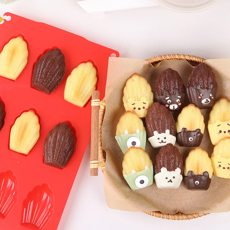 Stampi per Madeleine in silicone antiaderente Stampi per Madeleine a forma di conchiglia Stampo per torta da forno padella Accessori da cucina per teglia fai da te