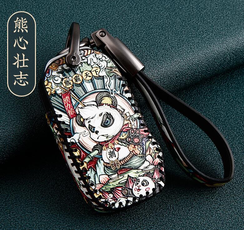 Leren autosleutelhoesje met afstandsbediening voor kia sportage ceed sorento cerato forte  kx3 kx5 k3s rio  k2 k3 sportage: 04 / Voor sleutel a