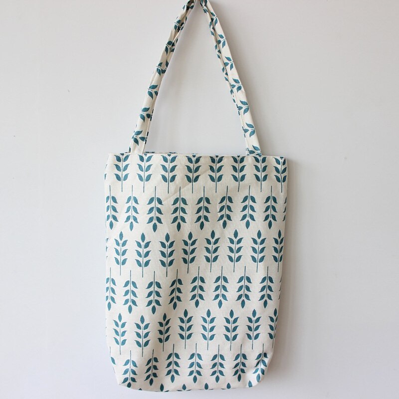 41*32Cm Aankomst Vrouwen Meisje Opvouwbaar Herbruikbare Print Boodschappentas Eco Tote Handtas Strandtas Katoen Linnen schoudertas