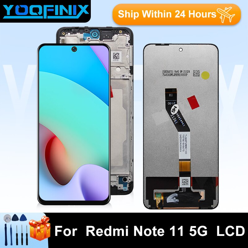 For Xiaomi Redmi Note 11 5G LCD Touch Screen Display Replacement Parts For Redmi Note 11 5G LCD