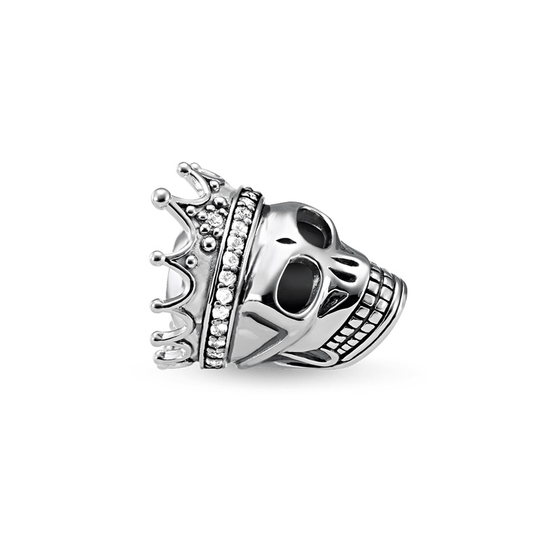 Koraliki Fleur-de-lis Lily Skull, 2019 Rebel Street Beads Pasuje do bransoletki Europa Naszyjnik Karma Charms Biżuteria Akcesoria: Kremowy