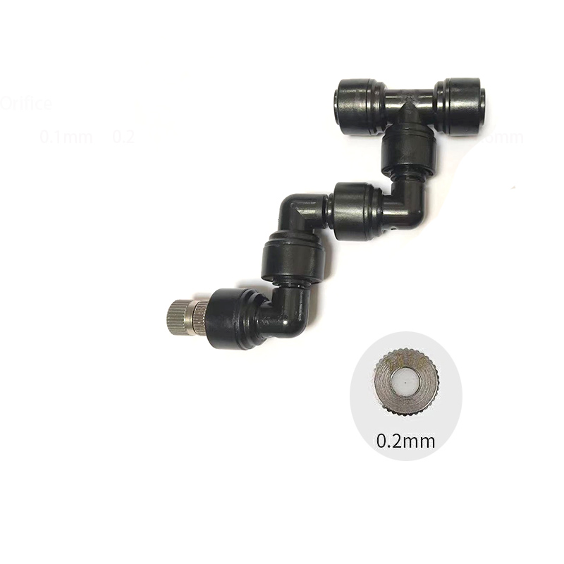 360 Adjustable Fogger Mist Sprinkler Atomizing Misting Nozzle Kit Spray Injector Brass Nozzle: Yellow