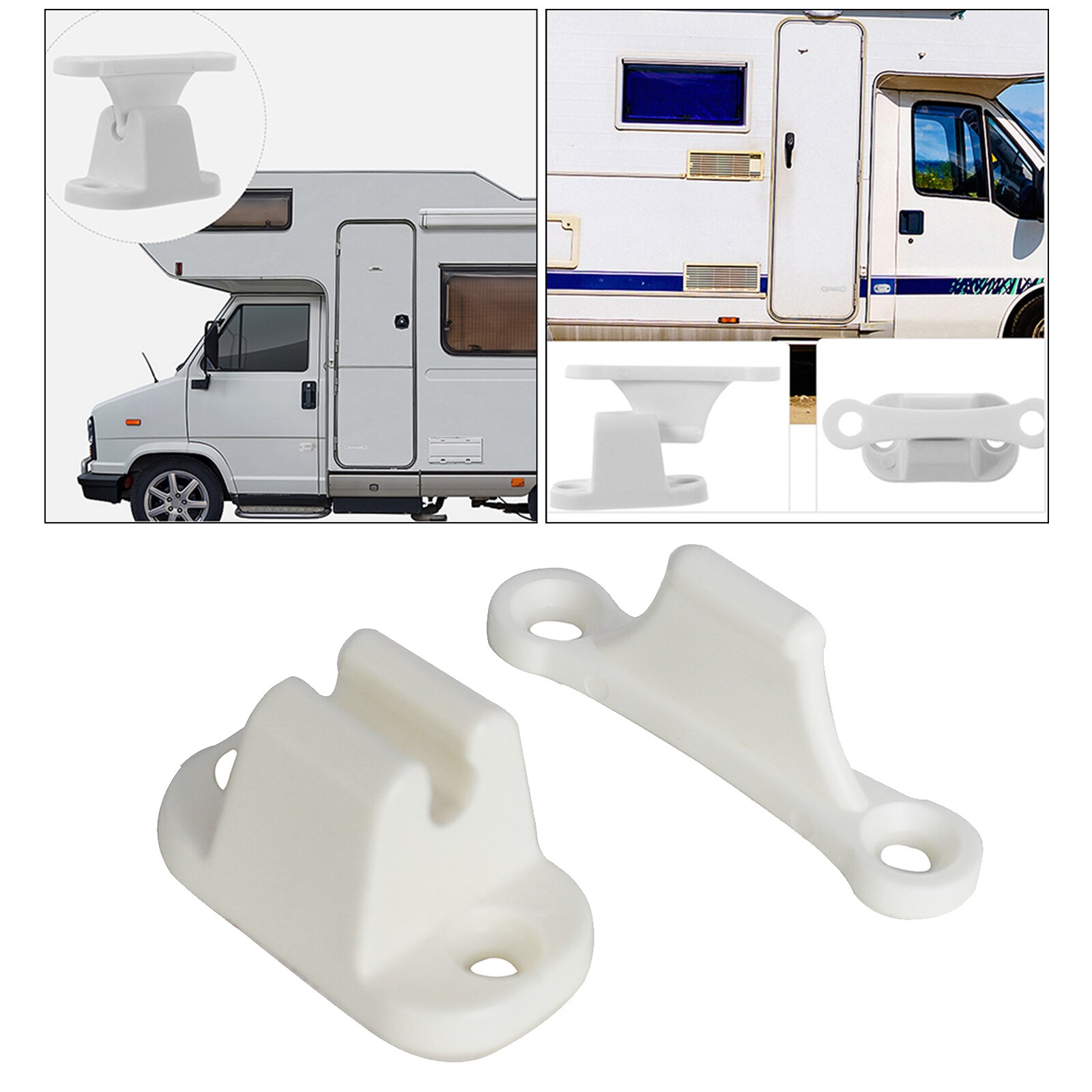 T Vorm Nylon Stevig Duurzaam Deur Stop Behoud Catch Klink Retainer Houder Voor Camper Rv Caravan Camper Boot: White