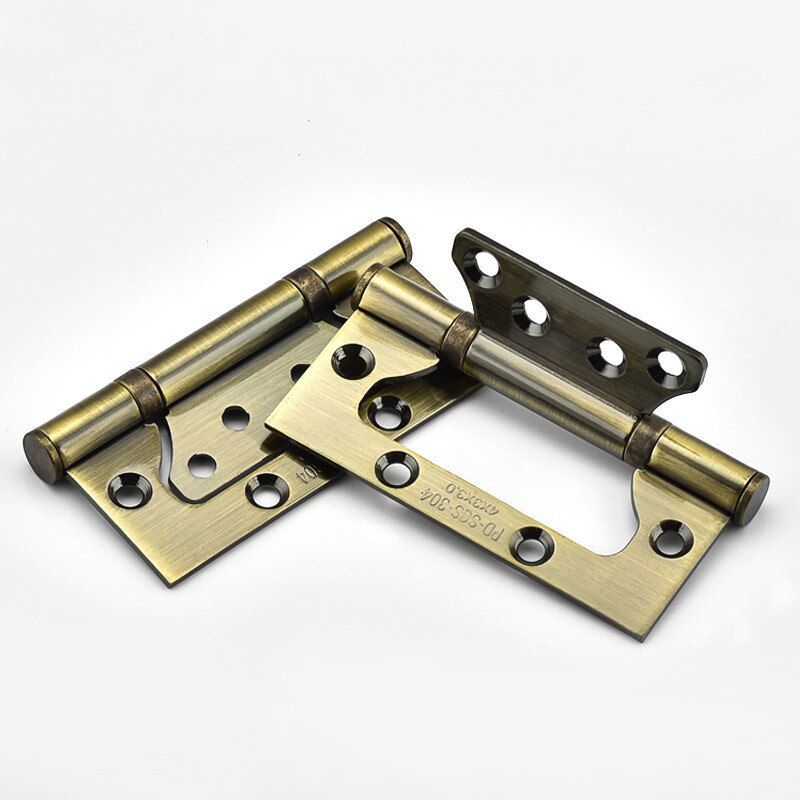 Slot-Gratis Rvs Deur Higle 4 Inch Onzichtbare Houten Deur Scharnier Kast Scharnieren Stille Zwarte Deur scharnier: Goud