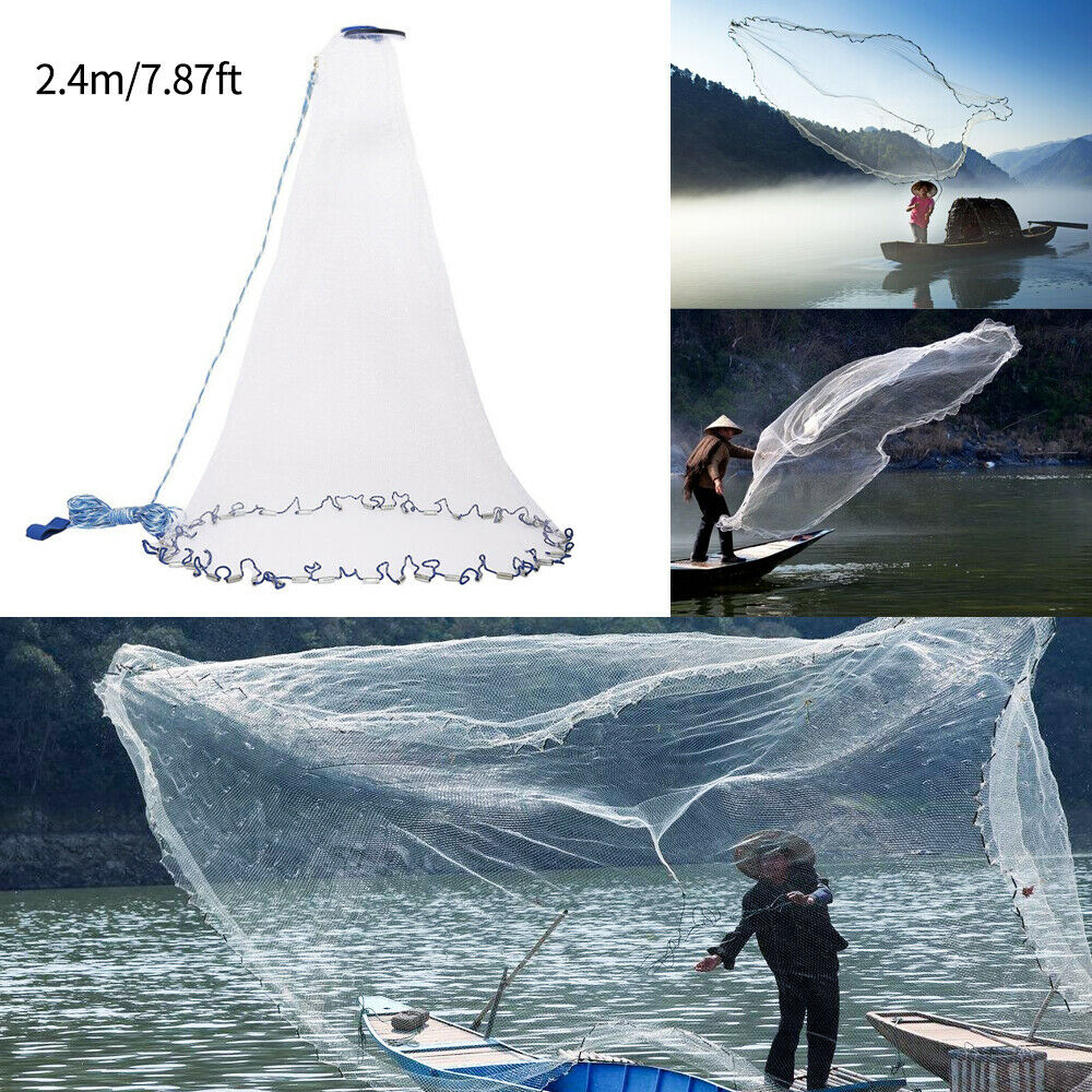 Hand Throw Fishing Network Spin Diameter Bait Sinker Fishing Cast Net Full Spread Mesh Fishing Accessories