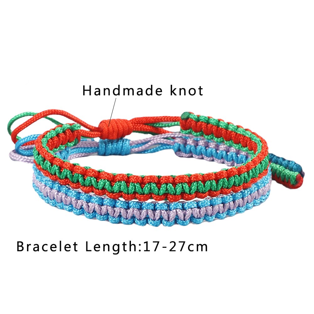 Originele handgeweven touw armbandenset, veelkleurige gevlochten armband voor mannen en vrouwen, beste vriend sieraden