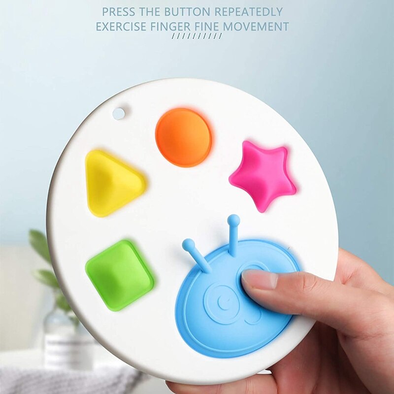 Baby Sensory Toys Simple Dimple Fidget Toy Learning Education Stress Relief Toys for Ages 1-3 Years Old