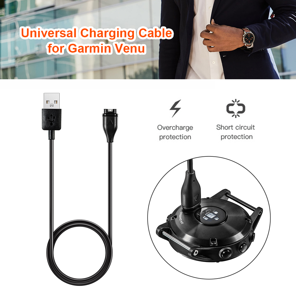 Charge Wire Device Replacement Charger Cable USB Fast Charging Data Cable for Garmin Venu 2 / Venu 2S Smart Watch